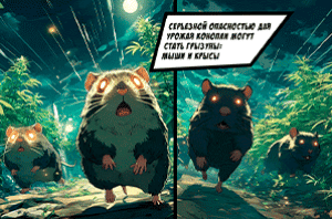 Крысы и мыши – прямая угроза конопле